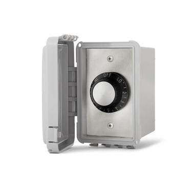 Infratech 120V Single Input Regulator Stainless Steel Surface Mount Plate With Deep Gang Waterproof Box And Cover - 14-4120
